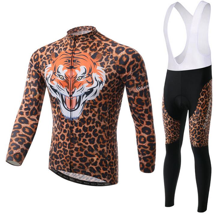 Tiger Long Sleeve Cycling Jersey for Men