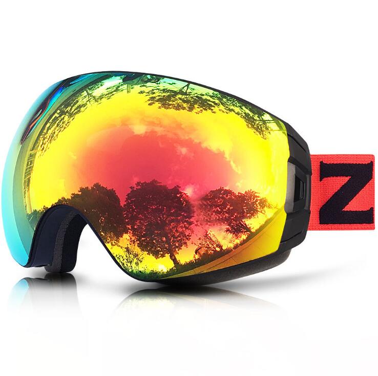 zionor ski goggles ZIONOR Lagopus Full Mirror Ski Snowboard Goggles – ZebSports
