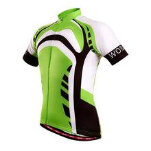 WOSAWE Green White Short Sleeve Cycling Jersey