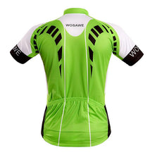 WOSAWE Green White Short Sleeve Cycling Jersey