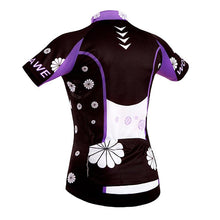 WOSAWE Purple Flower Short Sleeve Cycling Jersey - enjoy-outdoor-sport