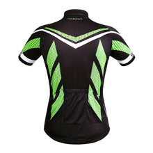 WOSAWE Black Green Short Sleeve Cycling Jersey - enjoy-outdoor-sport