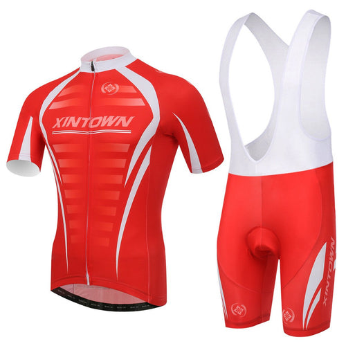 XINTOWN Red White Short Sleeve Cycling Jersey Set - enjoy-outdoor-sport