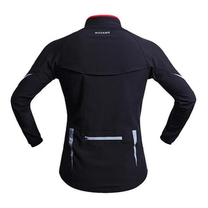 WOSAWE Warm Winter Fall Black Red Long Sleeve Cycling Jersey - enjoy-outdoor-sport