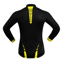 WOSAWE Black Yellow Long Sleeve Cycling Jersey Top - enjoy-outdoor-sport