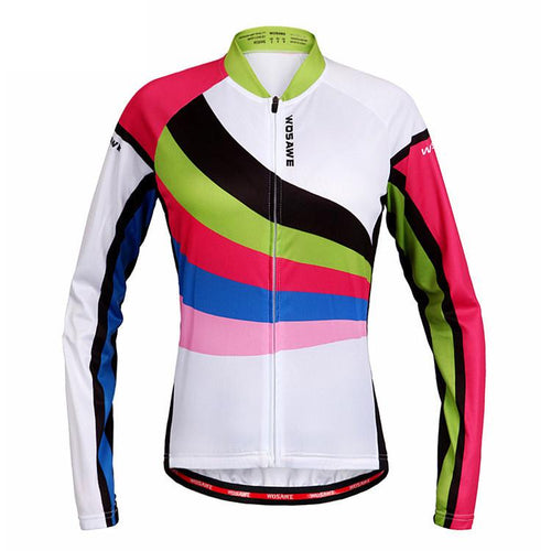 WOSAWE Multi-color Long Sleeve Cycling Jersey - enjoy-outdoor-sport