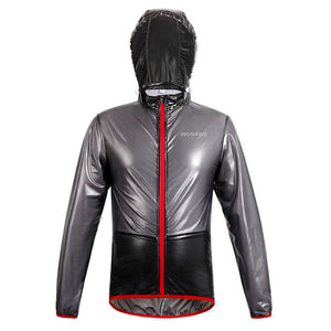 WOSAWE Waterproof Windproof Black Cycling Raincoat - enjoy-outdoor-sport