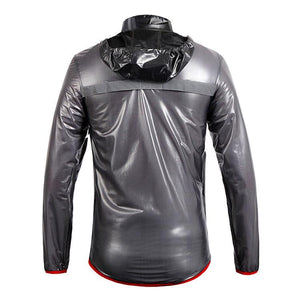 WOSAWE Waterproof Windproof Black Cycling Raincoat - enjoy-outdoor-sport