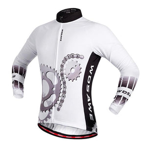 WOSAWE  Gear White Long Sleeve Cycling Jersey - enjoy-outdoor-sport