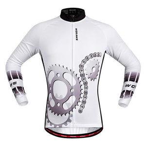 WOSAWE  Gear White Long Sleeve Cycling Jersey - enjoy-outdoor-sport