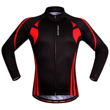 WOSAWE Warm Winter Fall Black Long Sleeve Cycling Jersey