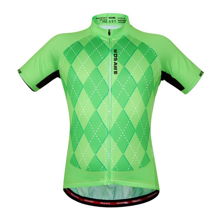 WOSAWE Green Short Sleeve Cycling Jersey - enjoy-outdoor-sport