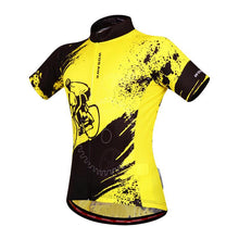 WOSAWE Black Green Short Sleeve Cycling Jersey - enjoy-outdoor-sport