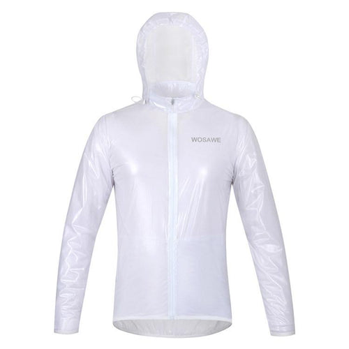 WOSAWE Waterproof Windproof White Cycling Raincoat - enjoy-outdoor-sport