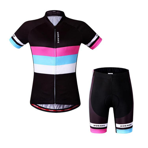 WOSAWE ColorShine-New Short Sleeve Cycling Jersey Set - enjoy-outdoor-sport