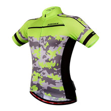 WOSAWE Green Grey Short Sleeve Cycling Jersey - enjoy-outdoor-sport