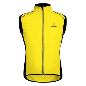 WOLFBIKE Yellow Sleeveless Cycling Jersey - enjoy-outdoor-sport