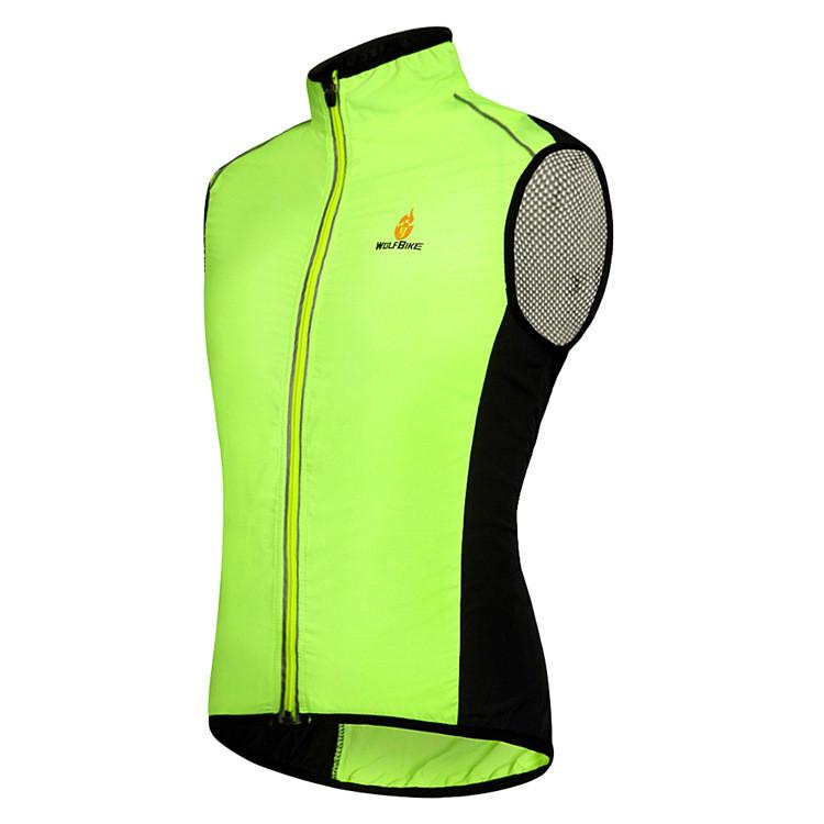 WOLFBIKE Green Sleeveless Cycling Jersey - enjoy-outdoor-sport