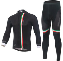 Italy Black Long Sleeve Cycling Jersey Set - enjoy-outdoor-sport