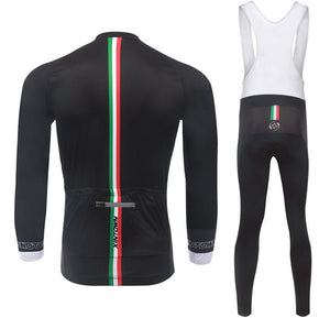 Italy Black Long Sleeve Cycling Jersey Set - enjoy-outdoor-sport