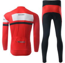 Italy Red and White  Long Sleeve Cycling Jersey Set - enjoy-outdoor-sport