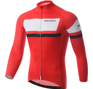 Italy Red and White  Long Sleeve Cycling Jersey Set - enjoy-outdoor-sport