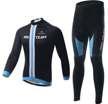 Black PRO TEAM Long Sleeve Cycling Jersey Set - enjoy-outdoor-sport