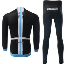 Black PRO TEAM Long Sleeve Cycling Jersey Set - enjoy-outdoor-sport