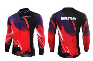 Black Red Long Sleeve Cycling Jersey Set - enjoy-outdoor-sport