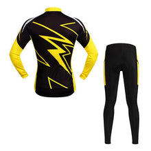 WOSAWE Black Yellow Long Sleeve Cycling Jersey Set - enjoy-outdoor-sport