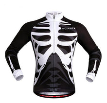 WOSAWE Bone White and Black Long Sleeve Cycling Jersey