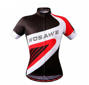 WOSAWE Bone White and Black Short Sleeve Cycling Jersey - enjoy-outdoor-sport