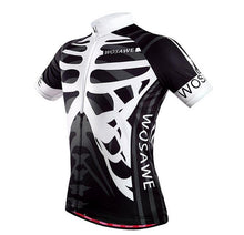 WOSAWE Bone White and Black Short Sleeve Cycling Jersey - enjoy-outdoor-sport