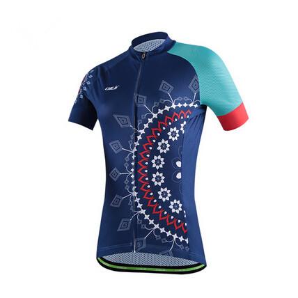 Tropical Wheel Dark Blue Short Sleeve Cycling Jersey - enjoy-outdoor-sport