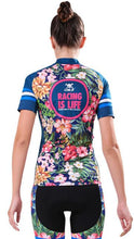 Tropical Flowers Short Sleeve Cycling Jersey - enjoy-outdoor-sport