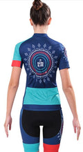 Tropical Wheel Dark Blue Short Sleeve Cycling Jersey - enjoy-outdoor-sport