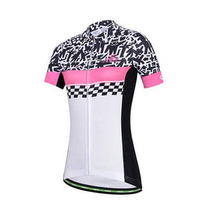 CHEJI White Black Short Sleeve Cycling Jersey - enjoy-outdoor-sport