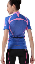 CHEJI Blue Red Short Sleeve Cycling Jersey - enjoy-outdoor-sport