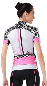 CHEJI White Black Short Sleeve Cycling Jersey - enjoy-outdoor-sport