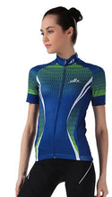 CHEJI Blue Green Short Sleeve Cycling Jersey - enjoy-outdoor-sport