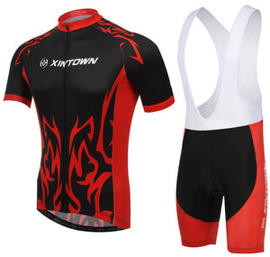 XINTOWN Red Black Short Sleeve Cycling Jersey Set - enjoy-outdoor-sport