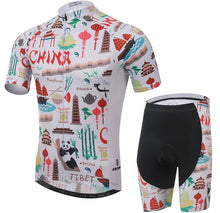 XINTOWN White Panda Short Sleeve Cycling Jersey Set