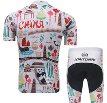 XINTOWN White Panda Short Sleeve Cycling Jersey Set