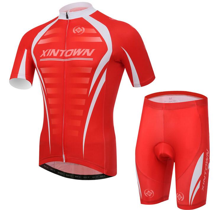 XINTOWN Red White Short Sleeve Cycling Jersey Set - enjoy-outdoor-sport