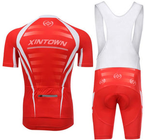 XINTOWN Red White Short Sleeve Cycling Jersey Set - enjoy-outdoor-sport