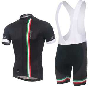 XINTOWN Italy Black Short Sleeve Cycling Jersey Set - enjoy-outdoor-sport