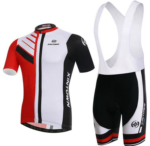 XINTOWN White Red Short Sleeve Cycling Jersey Set - enjoy-outdoor-sport