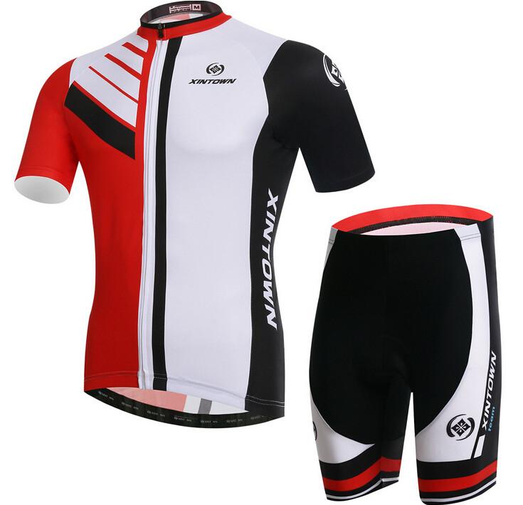 XINTOWN White Red Short Sleeve Cycling Jersey Set - enjoy-outdoor-sport