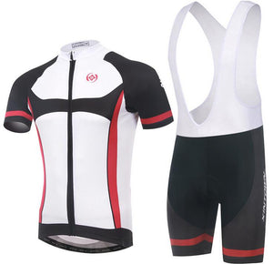 XINTOWN White Black Short Sleeve Cycling Jersey Set - enjoy-outdoor-sport