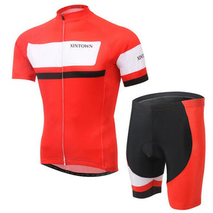 XINTOWN Red White Short Sleeve Cycling Jersey Set - enjoy-outdoor-sport